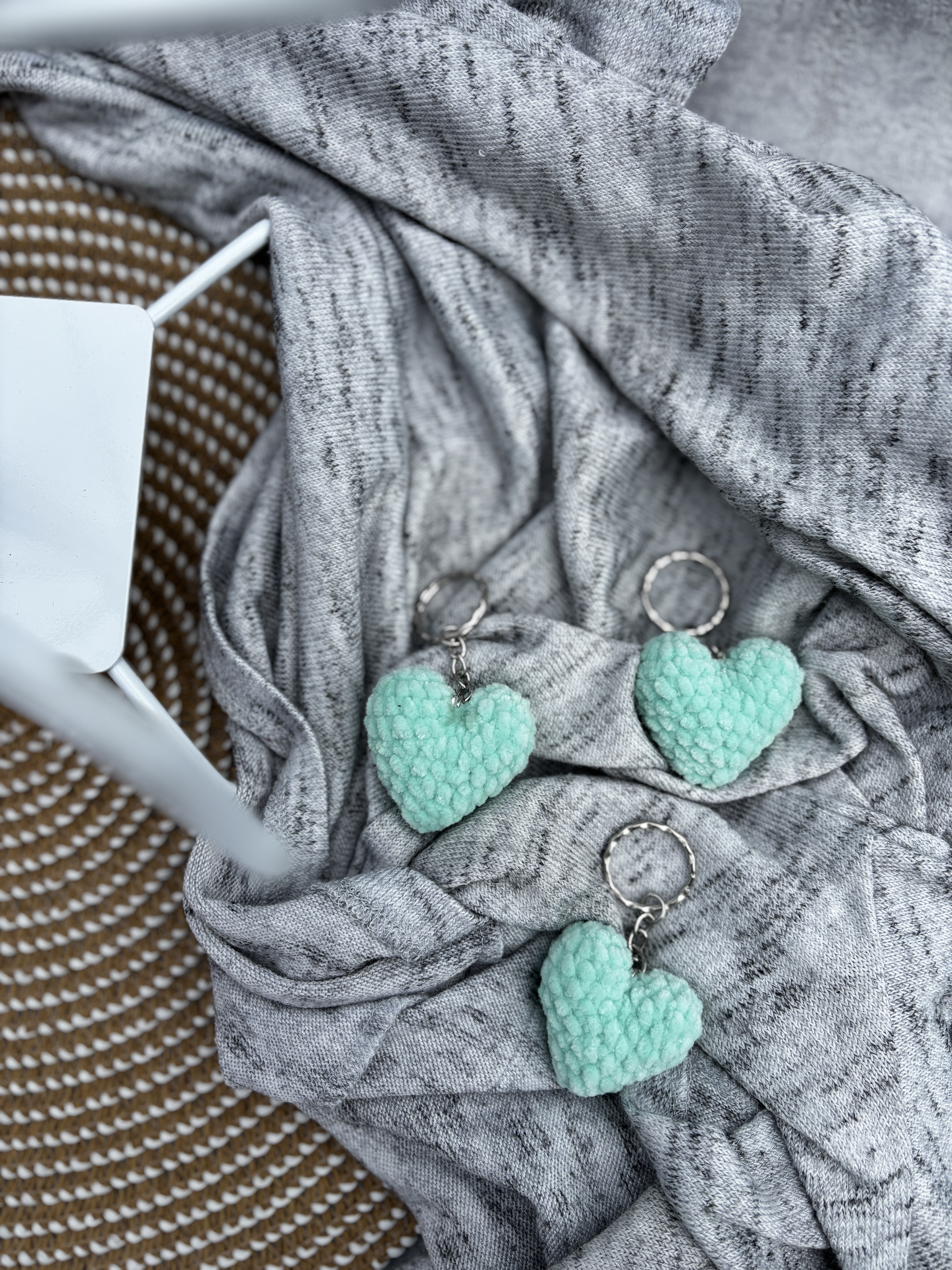 Klíčenka srdce mentolové